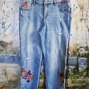 International Concepts 5-pocket Style Skinny Leg Regular Fit Stretchy Jeans- 16